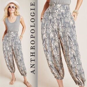 Anthropologie Harem Paisley Print Pants, Size Small